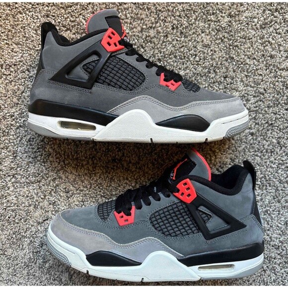 Nike Air Jordan 4 Retro Infrared Size 7 Youth (Size 8.5 Women's) - Picture 1 of 8